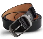 Custom leather belts for men and women with alloy logo buckle for jeans and dress outfits