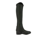 Stylish short leather chaps crafted for comfort and riding protection