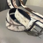 Hair-On Leather Belt – Premium Cowhide, Custom Branding