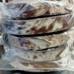 Premium Hair-On Leather Belt with Genuine Cowhide and Custom Logo Buckle