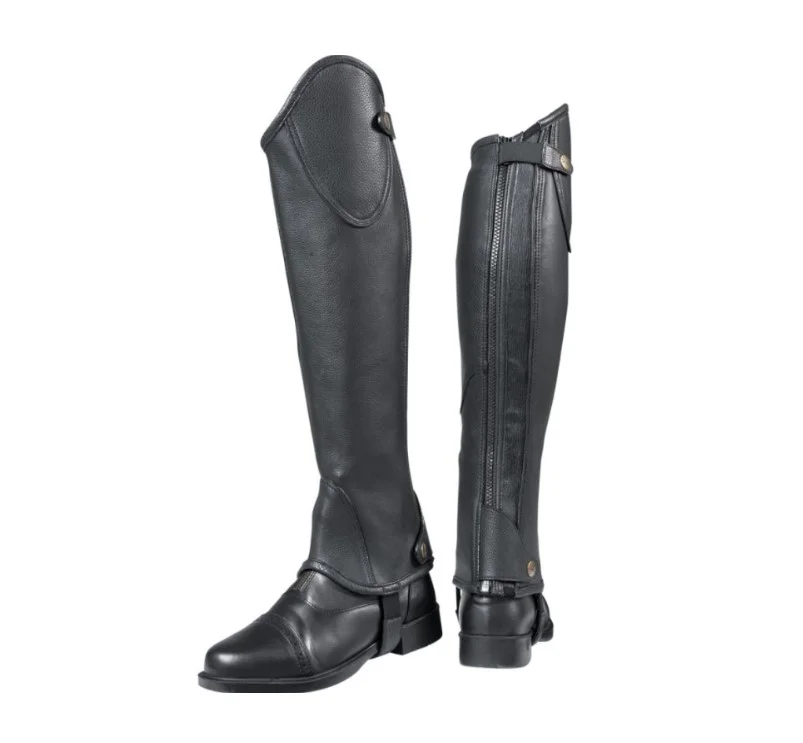 Genuine Leather Short Chaps for Riders Short Leather Chaps – Premium Motorcycle Riding Gear